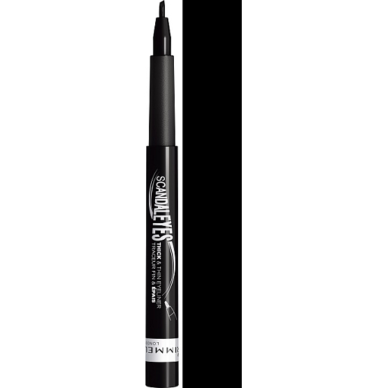 Rimmel London Scandaleyes Dicker und dünner wasserdichter Eyeliner in Marker Schwarz 1,1 ml