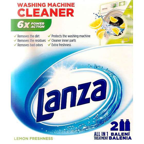 Lanza Lemon Freshness Flüssigwaschmaschinenreiniger 2 x 250 ml