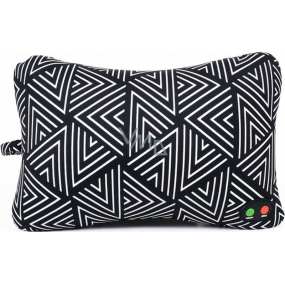 Albi Massagekissen Geometrisches Muster schwarz und weiß 28 x 19 x 11 cm