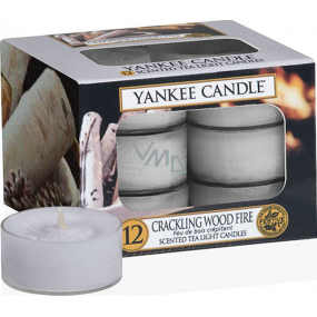 Yankee Candle Crackling Wood Fire - Knisterndes Feuer im Kamin Duftteekerze 12 x 9,8 g