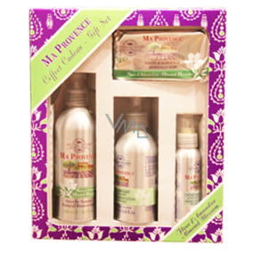 Ma Provence Bio Mandelblüten Duschgel 250 ml + Körperlotion 200 ml + Handcreme 75 ml + Festseife 200 ml, Kosmetikset