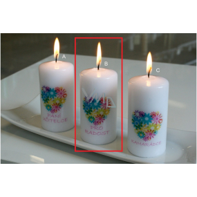 Lima Mit Widmung Für Freude Kerze mit Abziehbild Zylinder 50 x 100 mm 1 Stück