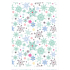 Ditipo Geschenkpapier 70 x 200 cm Weihnachten weiß grün blau blau braun Schneeflocken
