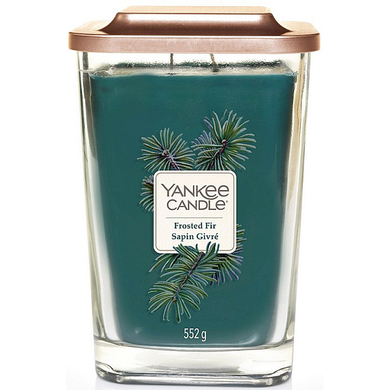 Yankee Candle Frosted Fir - Mattierte Sojabohnenölkerze Elevation Large Glass 2 Dochte 552 g