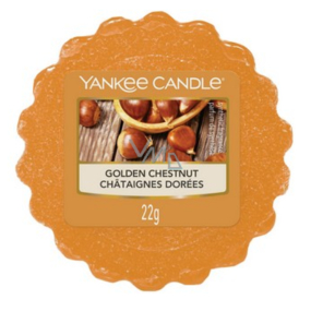 Yankee Candle Golden Chestnut - Goldenes Kastanien-Duftwachs für Aromalampe 22 g