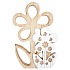 Holzblume zum Stehen 18 cm
