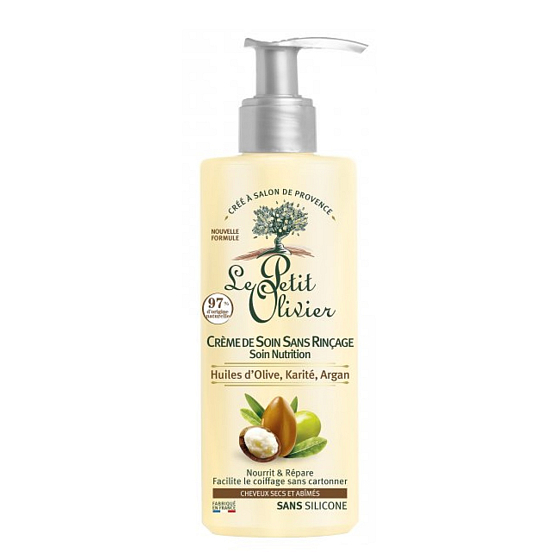 Le Petit Olivier Pflegende, spülfreie Creme für trockenen und beschädigten Haarspender 200 ml