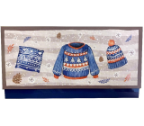 Nekupto Weihnachtsgeldumschlag mit Pullover und Mütze 116 x 220 mm