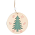 Baumschmuck aus Holz zum Aufhängen Natural 9 cm