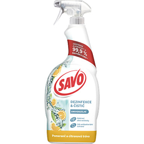 SAVO universeller Desinfektionsspray Orange und Zitronengras, 700 ml SAVO universeller Desinfektionsspray Orange und Zitronengras, 700 ml