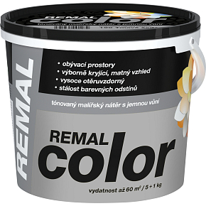 REMAL Color Künstlerfarbe für Wände 190 dunkelgrau, 5 + 1 kg