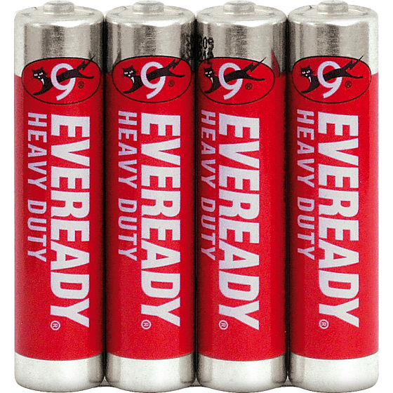 Eveready AAA Zink-Chlorid-Batterien, 4 Stück