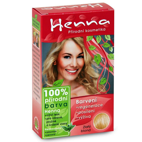 Henna natürliche Haarfarbe Goldblond 114 Pulver 33 g