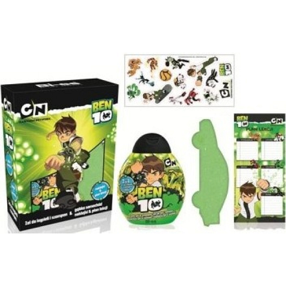 Cartoon Network Ben 10 2in1 Duschgel und Shampoo 250 ml + Schwamm zum Waschen