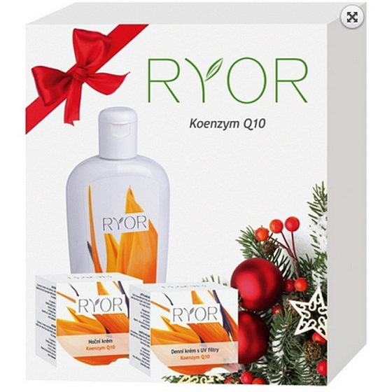 Ryor Koenzyme Q10 Tagescreme mit UV-Filtern 50 ml + Ryor Koenzyme Q10 Nachtcreme 50 ml + Ryor Koenzyme Q10 Körperlotion 300 ml, Kosmetikset