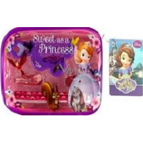 Disney Princess - Sofia Haarnadeln 2 Stück + Haarbänder 2 Stück + Minikamm 1 Stück + Etue, Geschenkset