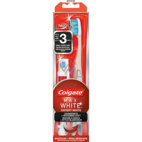 Colgate Max White Expert White Mittlere mittlere Zahnbürste + Bleichstift 5 ml