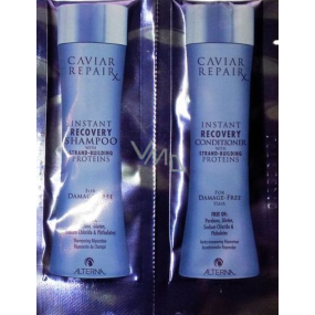 Alterna Caviar RepaiRx Duo Sachet Shampoo und Conditioner Probe für strapaziertes Haar 2 x 7 ml