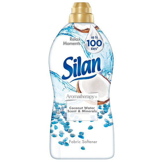 Silan Aromatherapie + Kokoswasser & Mineralien - Kokoswasser und Mineralien konzentrierter Weichmacher 72 Dosen 1,8 l