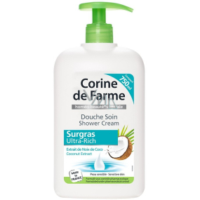 Corine de Farme Surgras Ultra-reiches Duschgel für Kokoscreme für empfindliche Haut Spender 750 ml