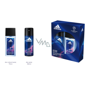 Adidas UEFA Champions League Victory Edition parfümiertes Deodorantglas für Männer 75 ml + Deodorant Spray 150, Kosmetikset Adidas UEFA Champions League Victory Edition parfümiertes Deodorantglas für Männer 75 ml + Deodorant Spray 150, Kosmetikset