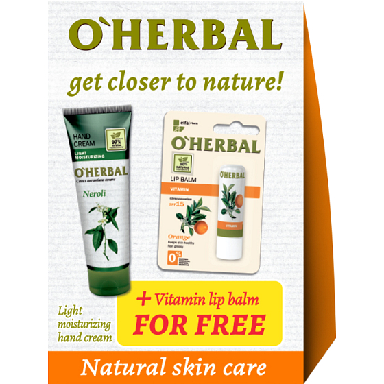 Über Herbal Neroli Light Moisturizing Handcreme 30 ml + Orange SPF 15 Lippenbalsam 4,8 g Kosmetikset