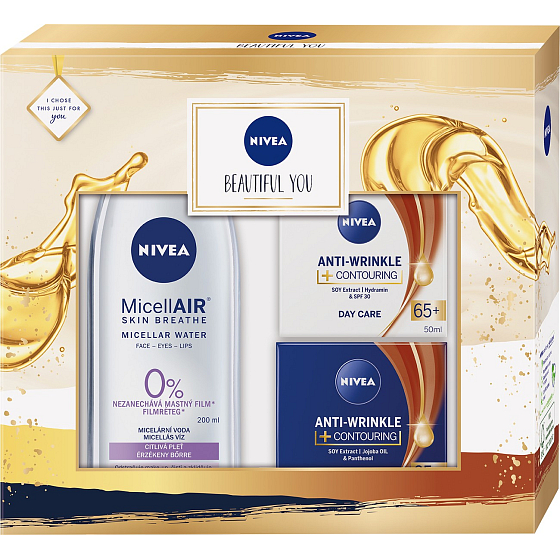 Nivea Beautiful You Tagescreme 50 ml + Nachtcreme 50 ml + Mizellenwasser 200 ml, Kosmetikset für Frauen