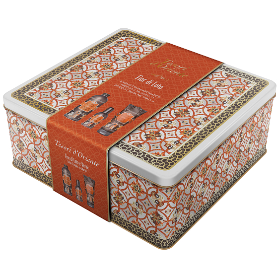 Tesori d Oriente Fior di Loto parfümiertes Wasser für Frauen 100 ml + Duschgel 250 ml + Badeschaum 500 ml, Geschenkset