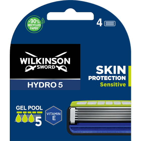 Wilkinson Hydro 5 Gel Pool Sensitive Ersatzklingen für Männer 4 Stück