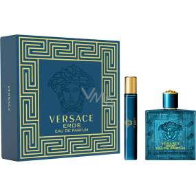 Versace Eros Eau de Parfum Eau de Parfum für Männer 100 ml + Eau de Parfum 10 ml, Geschenkset für Männer