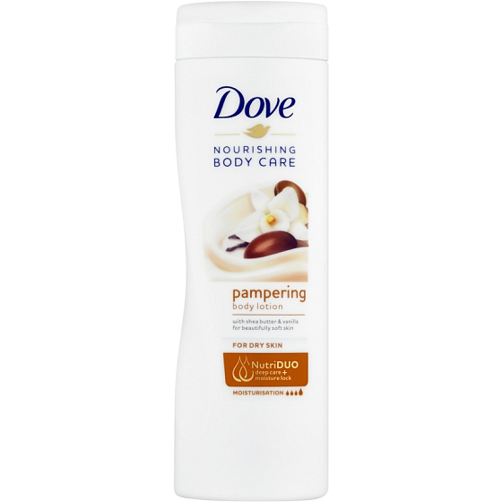Dove Purely Pampering Shea Butter and Vanilla Body Milk für trockene Haut 400 ml
