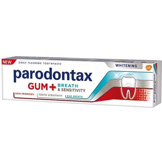 Parodontax Zahnfleisch+Atem und Sensitivität Whitening Zahnpasta 75 ml