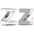 Sterling Silber 925 Alphabet Buchstabe Z, Perle für Armband