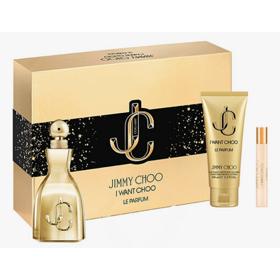 Jimmy Choo I Want Choo Le Parfum Eau de Parfum für Frauen 100 ml + Körperlotion 100 ml + Eau de Parfum 7,5 ml, Geschenkset für Frauen