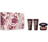 Versace Crystal Noir Pour Femme parfémovaná voda 50 ml + sprchový gel 50 ml + tělové mléko 50 ml, dárková sada pro ženy