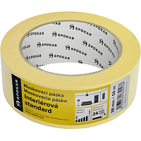Spokar Papierabdeckband, 1 Tag, bis 60 °C, Maße 38 mm × 50 m