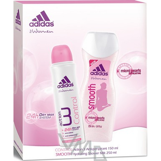 Adidas Action 3 Control Deo Antitranspirant Spray 150 ml + Duschgel 250 ml, Geschenkset