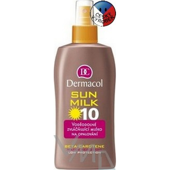 Dermacol Sun Milk SPF10 Wasserfeste erweichende Sonnenlotion 200 ml Spray