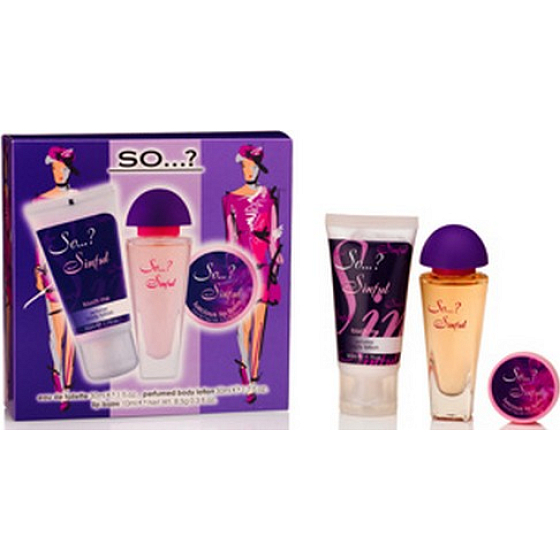 DAMIT…? Sinful Eau de Toilette 30 ml + Körperlotion 50 ml + Lippenbalsam 10 ml, Kosmetikset