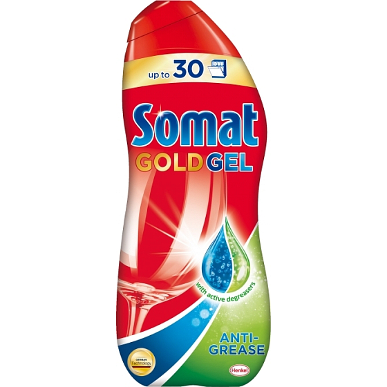 Somat Gold Gel Anti-Fett-Gel zum automatischen Geschirrspülen 30 Geschirrspüler 600 ml