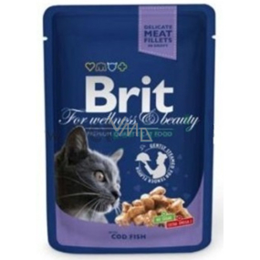 Brit Premium Cod in Sauce Fleischtasche für erwachsene Katzen 100 g Komplettfutter
