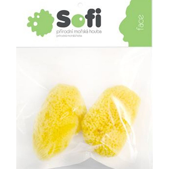Sofi Face Natürlicher Meeresschwamm 5-6 cm 2 Stück