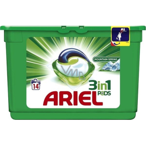 Ariel 3in1 Mountain Spring Gelkapseln zum Waschen von Kleidung 14 Stück 418,6 g