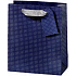 BSB Luxus Geschenk Papiertüte 14,5 x 15 x 6 cm Dunkelblau mit Tupfen LDT 374-CD
