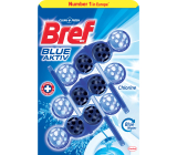 Bref Blue Aktiv Chlor WC-Block für hygienische Sauberkeit und Frische Ihrer Toilette, färbt das Wasser in einem blauen Farbton 3 x 50 g