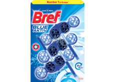 Bref Blue Aktiv Chlor WC-Block für hygienische Sauberkeit und Frische Ihrer Toilette, färbt das Wasser in einem blauen Farbton 3 x 50 g
