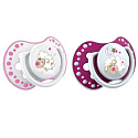 Lovi Night & Day Tröster Silikon dynamisches Rosa für Kinder 3-6 Monate 2 Stück