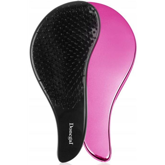 Donegal TT-Hair Chrome Look Haarbürste pink 18 cm