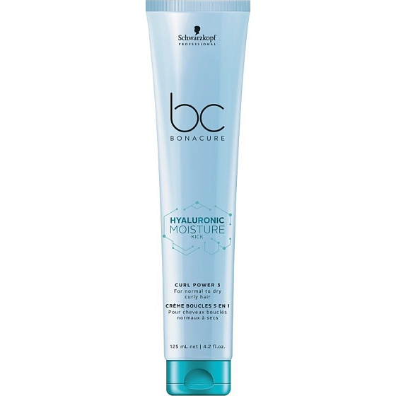 Schwarzkopf Professional BC Bonacure Hyaluronic Feuchtigkeits Kick Curl Power 5 feuchtigkeitsspendende Texturierungscreme zur Definition von Wellen und Locken 125 ml
