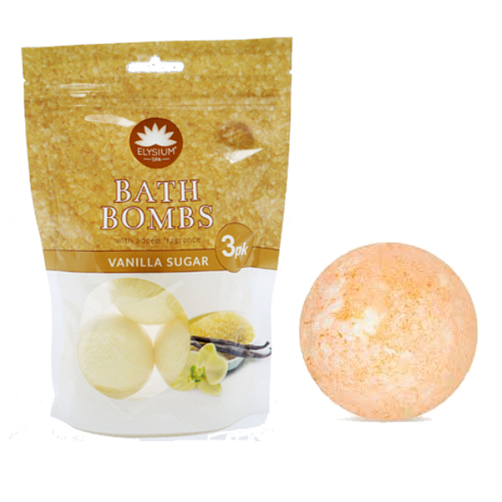 Elysium Spa Vanillezucker sprudelnde Badebombe 3 x 50 g